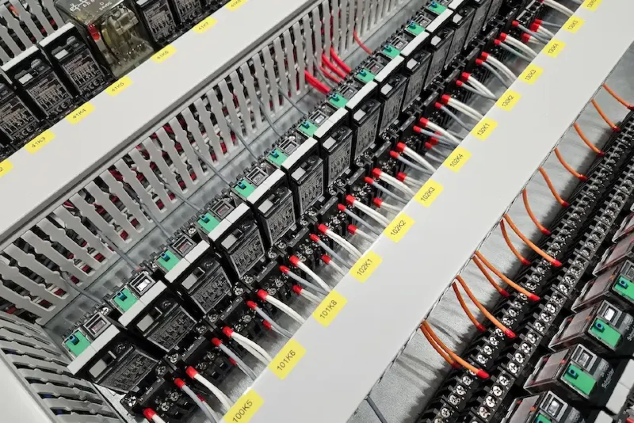 Gros plan sur les interfaces numériques des panneaux de commande d'un système électrique